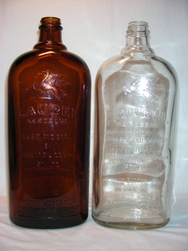 Laurel Vacuum Oil Co   clear bottle