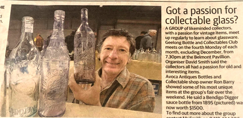 2021 Geelong Antique Bottles & Collectables Day.