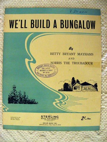 We'll Build A Bungalow Sheet Music 