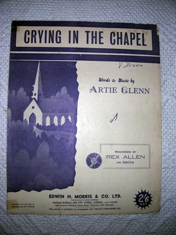 Crying in the Chapel Sheet Music 