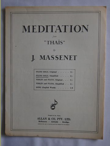 Meditation from Thais piano   