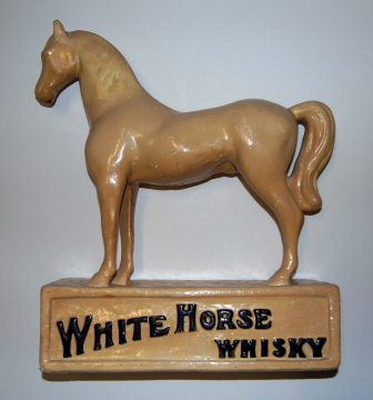 White Horse Whisky Statue - Antique Bottles