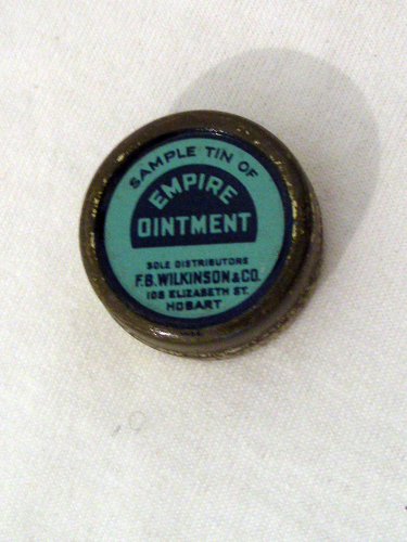 Sample tin of Empire Ointment