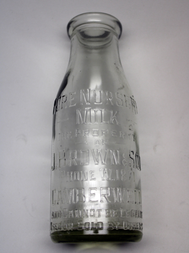 Brown Camberwell Milk - Antique Bottles